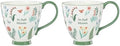 Oneida Coffee Mug Set, First Blooms Green Mugs 2 Pieces