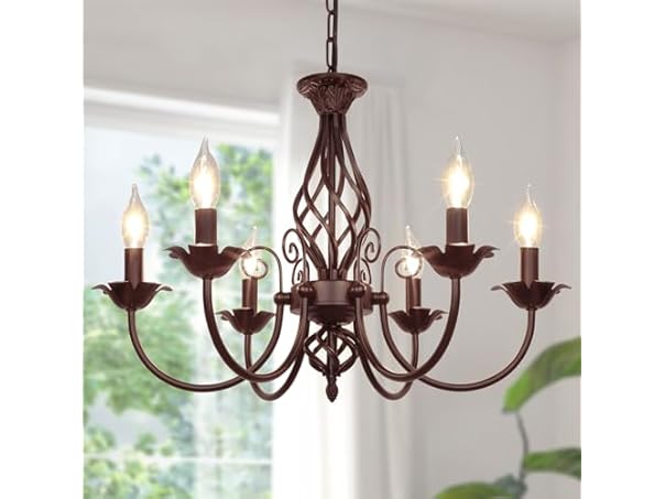 VerRon 6-Light Farmhouse Candle Chandelier