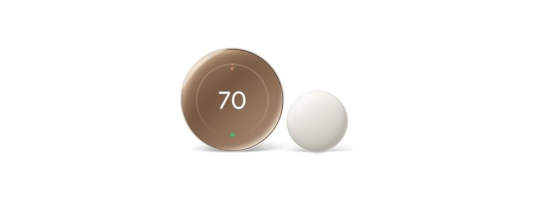 Google Nest 4th Gen Thermostat + 2nd Gen Sensor - Gold