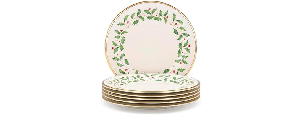 Lenox Holiday 6-Piece Dinner Plates Dinnerware Set