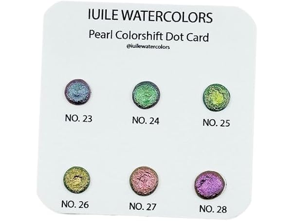 IUILE Handmade Watercolor Pearl Dot Card