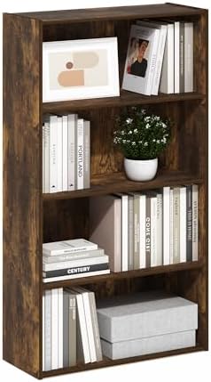 Furinno PASIR Book Shelf, 4-Tier Bookshelf