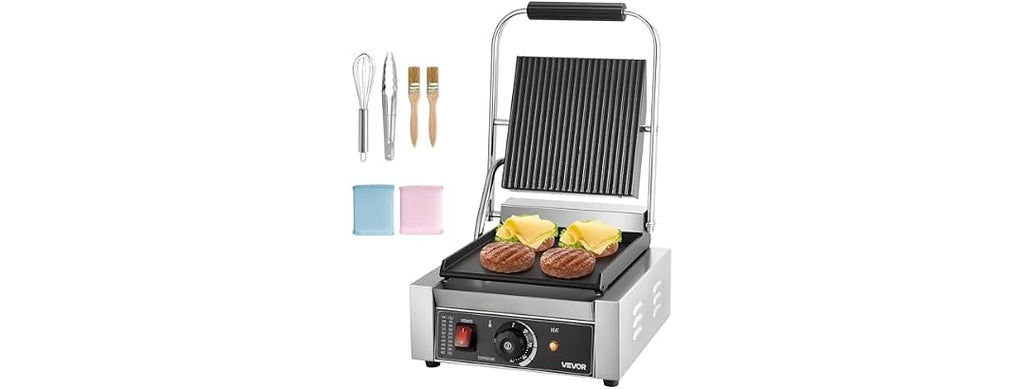 VEVOR Commercial Panini Grill, 1800W