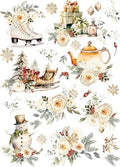Craft Kreatively White Christmas Rice Paper, 11.5 x 1