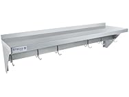 EMPURA 48" x 12" Stainless Steel Wall Mount Pot Rack