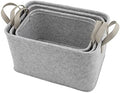 Grey Felt Storage Basket Set, 3 Pieces