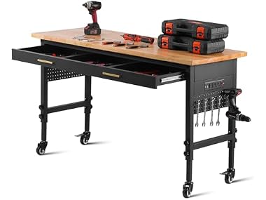 60-inch Adjustable Workbench, 1500 lbs Load
