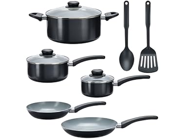 GoodCook Everyday Ceramic 10-Piece, Black