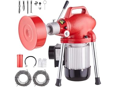 Drain Cleaner Machine 120FT x 5/8 Inch, 370W
