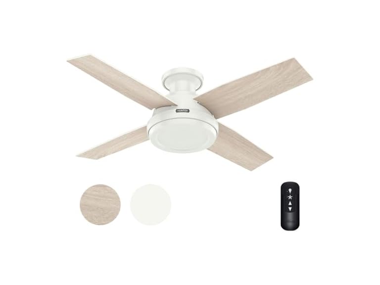 Hunter Fan 44" Fresh White w/ Remote