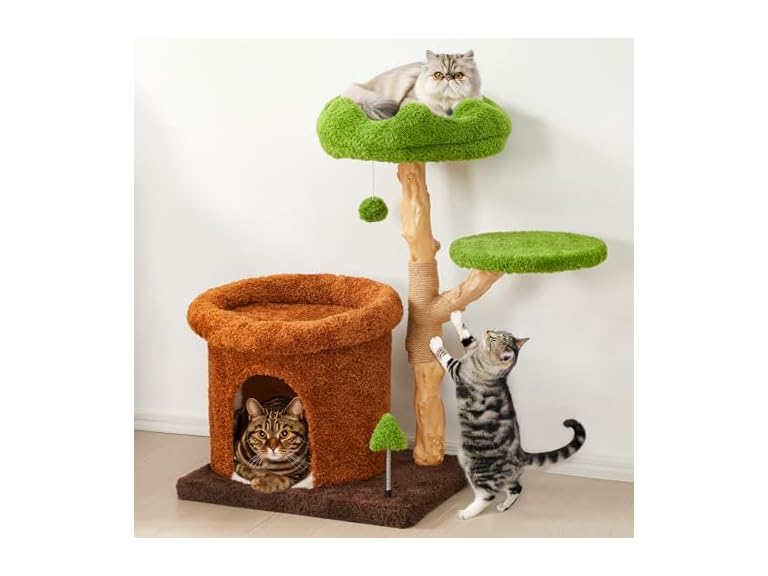 Fansafurn Cute Cat Tree with Scratching Posts