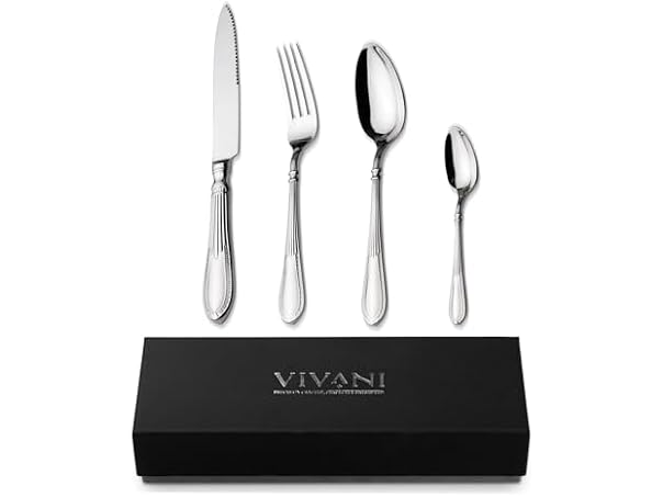VIVANI Luxury Silverware Flatware Set