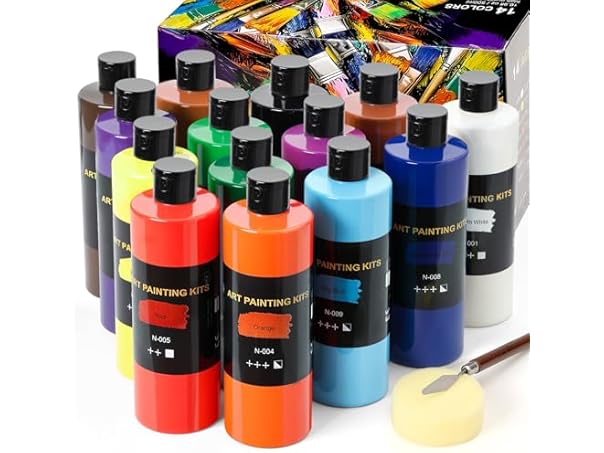 Color More 14-Color Acrylic Paint Set 500ml