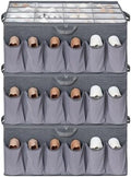 STORAGEIDEAS Extra Large Fabric Shoe Organizer Grey, 3 Pack