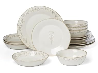 Lenox Dinnerware Set, Homespun 16-Piece Set (White, 16 Pieces)