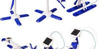 DIY Blue 6-in-1 Educational Solar Robot