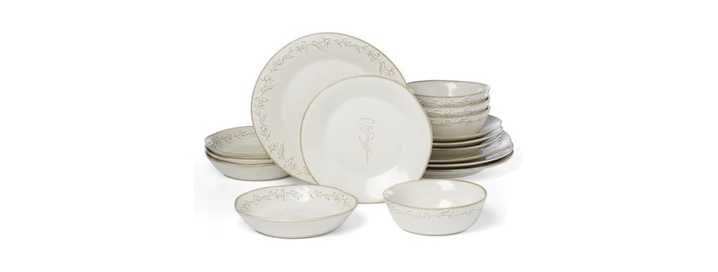 Lenox Dinnerware Set, Homespun 16-Piece Set (White, 16 Pieces)