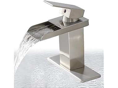 BATHLAVISH Waterfall Bathroom Sink Faucet