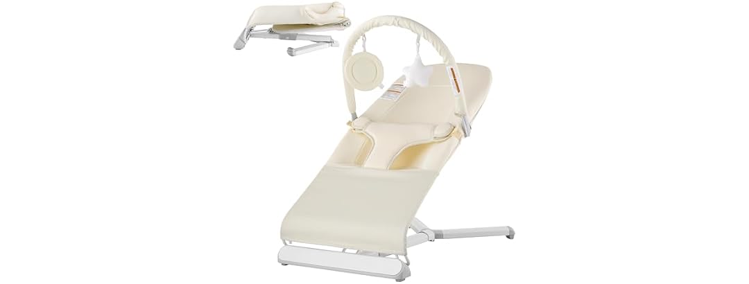 Baby Bouncer, Folding Bouncer Seat for Rotatable