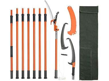 Manual Pole Saw, 7.3-27 ft Extendable Scissors