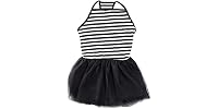 Midlee Elegant Black & White Stripe Tutu