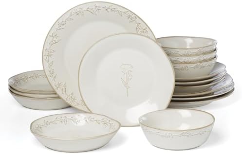Lenox Dinnerware Set, Homespun 16-Piece Set (White, 16 Pieces)