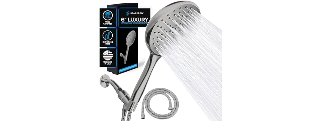 6" Handheld Shower Head w/ 6ft Hose