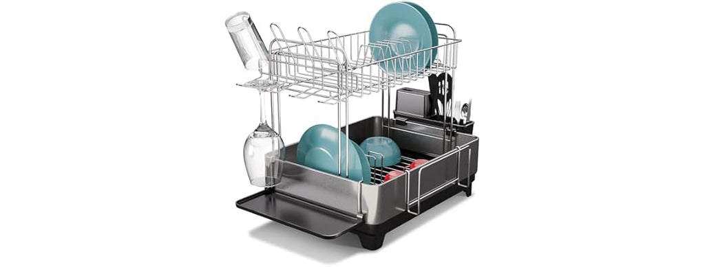 Large 2-Tier Stainless Steel Dish Drying Rack