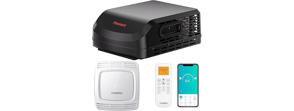 TURBRO Finnmark FM15H 15000 BTU RV AC, Black