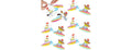 Fun Express Surfing Chicken Magnet Kit 12Pk