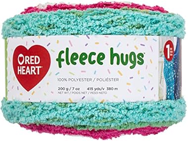RED HEART Fleece Hugs Yarn, Lilies