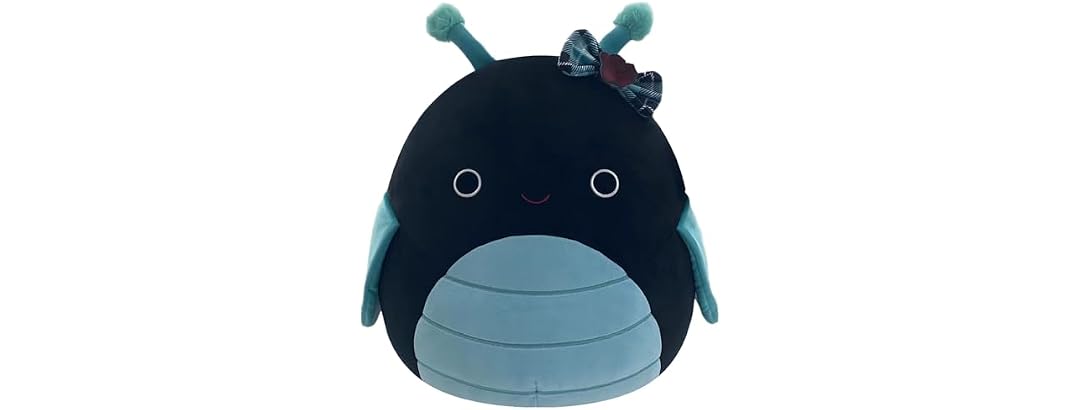 Squishmallows Original 14in Celie The Teal and Black Grasshopper