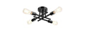 TOBUSA Semi Flush Mount Ceiling Light Fixture Matte Black