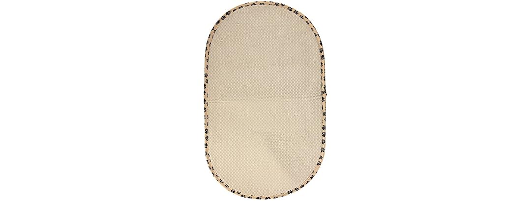 Envision Home Taupe Microfiber Pet Bowl Mat