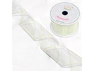 Wired Organza Ribbon 2.5" 10 Yd Ivory