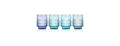 Mikasa Waves Colorful Optic Stackable Rocks Glasses, Set of 4