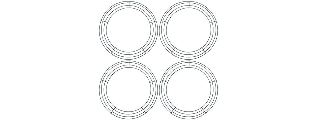 4 Pack 14" Metal Wire Wreath Frame