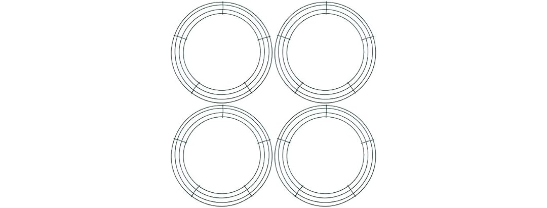 4 Pack 14" Metal Wire Wreath Frame