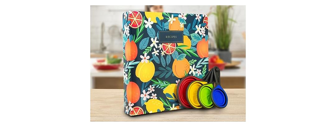 50 Page Recipe Binder & Measuring Cups
