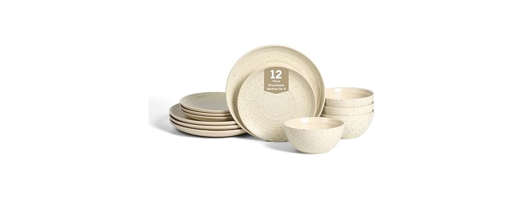 Stone Lain Dua 12-Piece Dinnerware