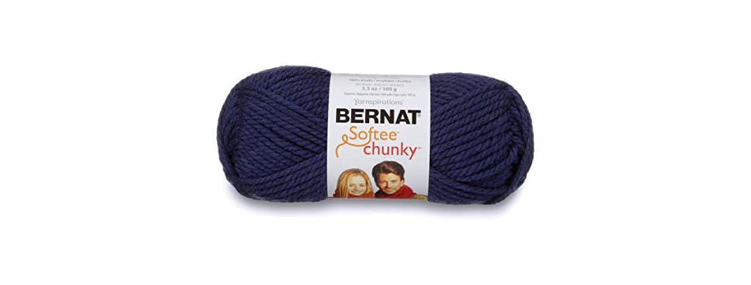 Bernat Softee Chunky Yarn, 3.5 Oz, Gauge 6 Denim