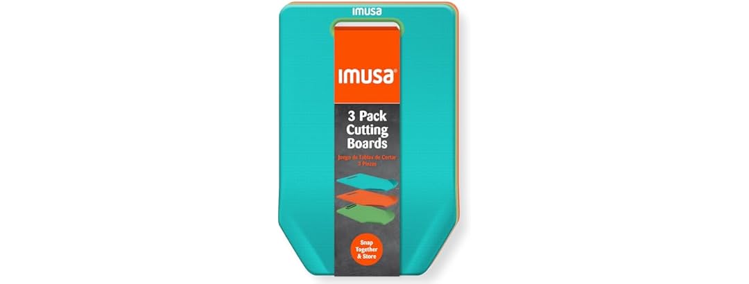 IMUSA 3-Pack Plastic Cutting Board Set