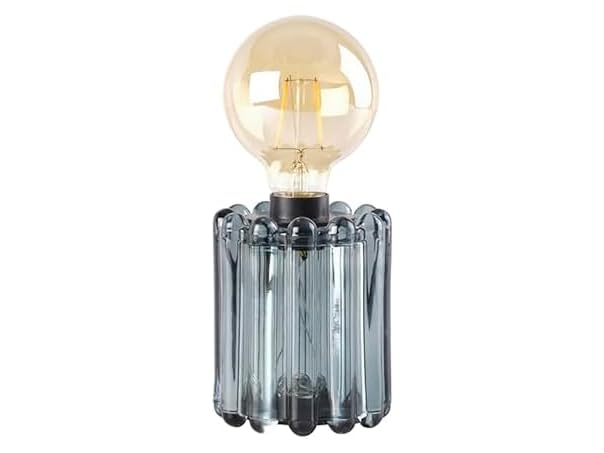 Elements Green Glass Bulb LED Lantern – Decorative Lighted Table lamp