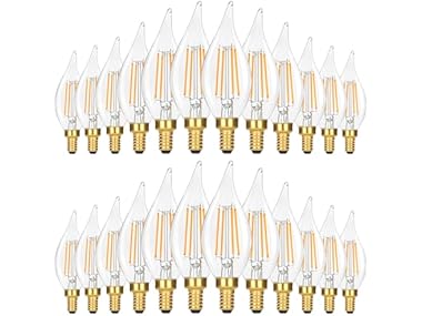 24PK GoBright 4W Candelabra Light Bulbs -Choose Color
