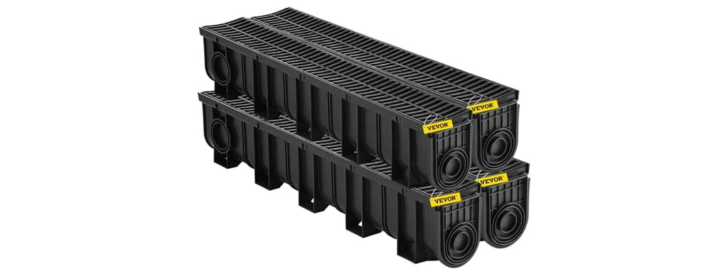 Trench Drain System, Channel Driveway-4Pack