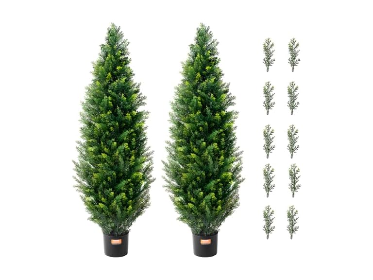 Artificial Cedar Topiary Tree, 48 inch Tall
