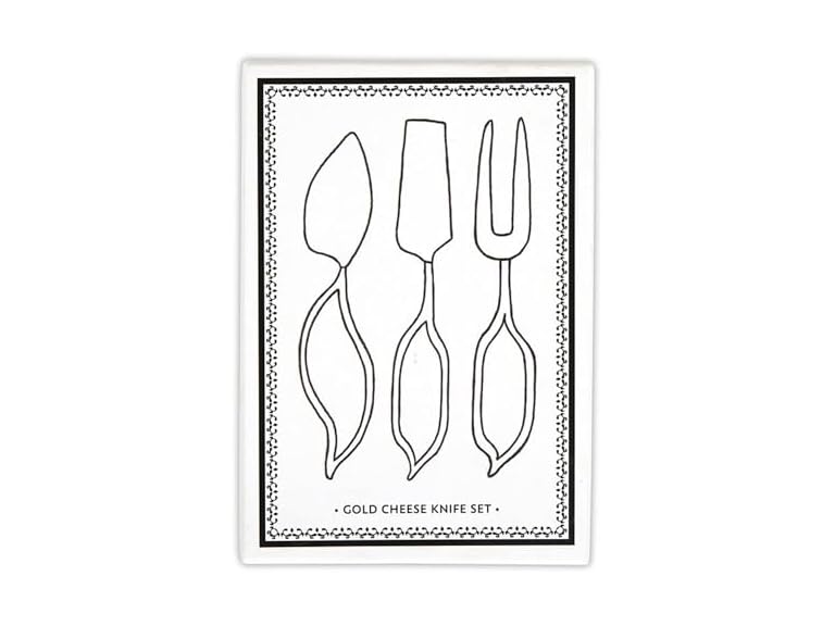 Santa Barbara Design Studio Cheese Knives 3-Piece, Gold