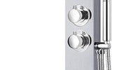 Sasha 59" Rainfall Bodyspray Shower Panel w/ Wand- Stainless