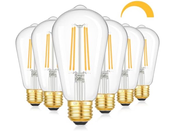 Kondras Dimmable LED Bulbs, 7W 850 Lumens, 6Pk