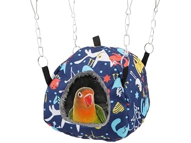 Wontee Bird Plush Hammock Parrot Hanging Snug